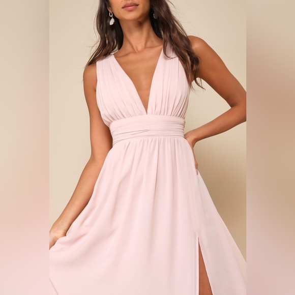 Lulu's Heavenly Hues Blush Maxi Dress - Picture 2 of 7